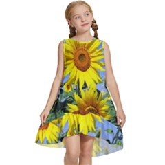 Sunflower Gift Kids  Frill Swing Dress by artworkshop