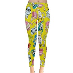 Robot Pattern Inside Out Leggings by Grandong