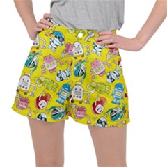 Robot Pattern Women s Ripstop Shorts by Grandong