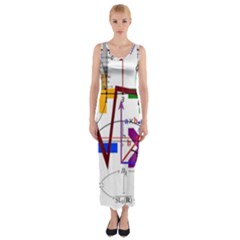 Mathematics Formula Physics School Fitted Maxi Dress by Grandong