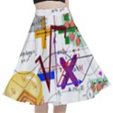 Mathematics Formula Physics School A-Line Full Circle Midi Skirt With Pocket View1