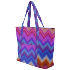 Pattern Chevron Zigzag Background Zip Up Canvas Bag by Grandong