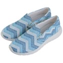 Seamless Pattern Of Cute Summer Blue Line Zigzag Men s Lightweight Slip Ons View2