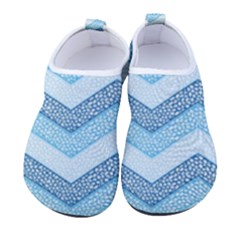 Seamless Pattern Of Cute Summer Blue Line Zigzag Women s Sock-style Water Shoes by Grandong