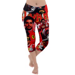 Carlos Sainz Lightweight Velour Capri Yoga Leggings by Boster123