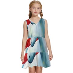 Unicorn Design Kids  Sleeveless Tiered Mini Dress by Trending