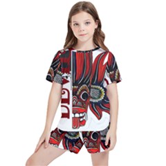 Devil2 Kids  Tee And Sports Shorts Set by RuuGallery10