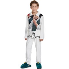 Moosewala Kids  Long Sleeve Velvet Pajamas Set by Mayank