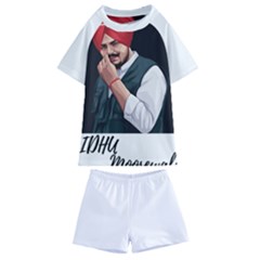 Moosewala Kids  Swim Tee And Shorts Set by Mayank