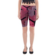 Blocks Abstract Pattern Art Yoga Cropped Leggings by Grandong