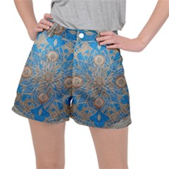 Flower Mandala Pattern Women s Ripstop Shorts by Grandong