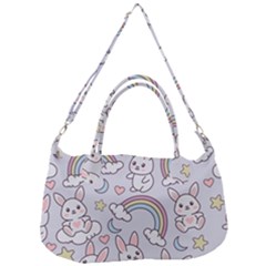 Seamless-pattern-with-cute-rabbit-character Removable Strap Handbag by pakminggu