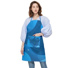 Abstract-classic-blue-background Pocket Apron by pakminggu