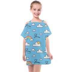 Sky Pattern Kids  One Piece Chiffon Dress by pakminggu