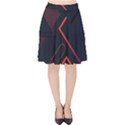 Gradient-geometric-shapes-dark-background-design Velvet High Waist Skirt View1