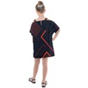 Gradient-geometric-shapes-dark-background-design Kids  One Piece Chiffon Dress View2