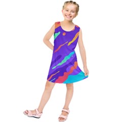 Multicolored-abstract-background Kids  Tunic Dress by pakminggu