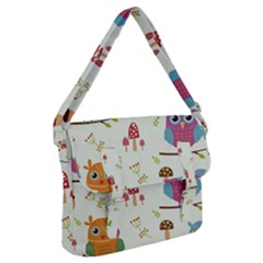 Forest-seamless-pattern-with-cute-owls Buckle Messenger Bag by pakminggu