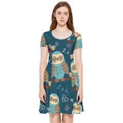 Seamless-pattern-owls-dreaming Inside Out Cap Sleeve Dress by pakminggu