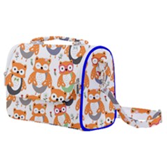 Cute-colorful-owl-cartoon-seamless-pattern Satchel Shoulder Bag by pakminggu