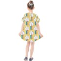 Smile-cloud-rainbow-pattern-yellow Kids  Smock Dress View2