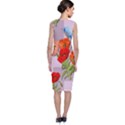 Seamless Pattern With Roses And Butterflies Classic Sleeveless Midi Dress View2