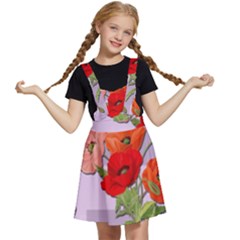 Seamless Pattern With Roses And Butterflies Kids  Apron Dress by shoopshirt