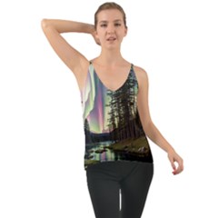 Northern Lights Aurora Borealis Chiffon Cami by uniart180623