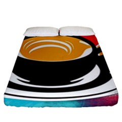 Coffee Tea Cappuccino Fitted Sheet (king Size) by uniart180623