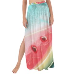 Watermelon Fruit Juicy Summer Heat Maxi Chiffon Tie-up Sarong by uniart180623