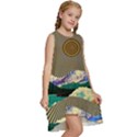 Surreal Art Psychadelic Mountain Kids  Frill Swing Dress View3