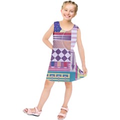 Abstract Shapes Colors Gradient Kids  Tunic Dress by pakminggu