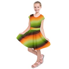 Swirl Abstract Twirl Wavy Wave Pattern Kids  Short Sleeve Dress by pakminggu