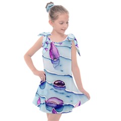 Water Tide Gemstone Kids  Tie Up Tunic Dress by pakminggu