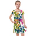 Plants Leaves Colorful Kids  Cross Web Dress View1