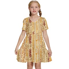 Autumn Nature Fall Kids  Short Sleeve Tiered Mini Dress by pakminggu