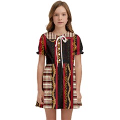 Textile Pattern Abstract Fabric Kids  Sweet Collar Dress by pakminggu