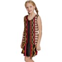 Textile Pattern Abstract Fabric Kids  Sleeveless Tiered Mini Dress View2