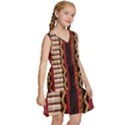 Textile Pattern Abstract Fabric Kids  Sleeveless Tiered Mini Dress View3