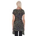 Pattern Abstract Runes Graphic Short Sleeve Side Drop Tunic View2