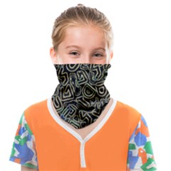 Pattern Abstract Runes Graphic Face Covering Bandana (kids) by pakminggu