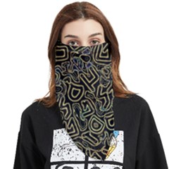 Pattern Abstract Runes Graphic Face Covering Bandana (triangle) by pakminggu