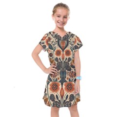 Flower Leaves Floral Kids  Drop Waist Dress by pakminggu