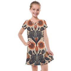 Flower Leaves Floral Kids  Cross Web Dress by pakminggu