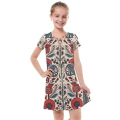 Flowers Leaves Floral Kids  Cross Web Dress by pakminggu