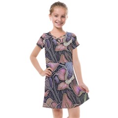 Flowers Iris Plant Kids  Cross Web Dress by pakminggu