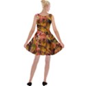 Red and Yellow Ivy  Velvet Skater Dress View2