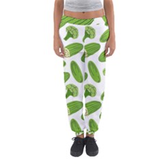 Vegetable Pattern With Composition Broccoli Women s Jogger Sweatpants by pakminggu