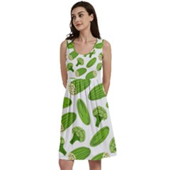 Vegetable Pattern With Composition Broccoli Classic Skater Dress by pakminggu