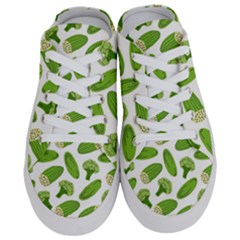 Vegetable Pattern With Composition Broccoli Half Slippers by pakminggu